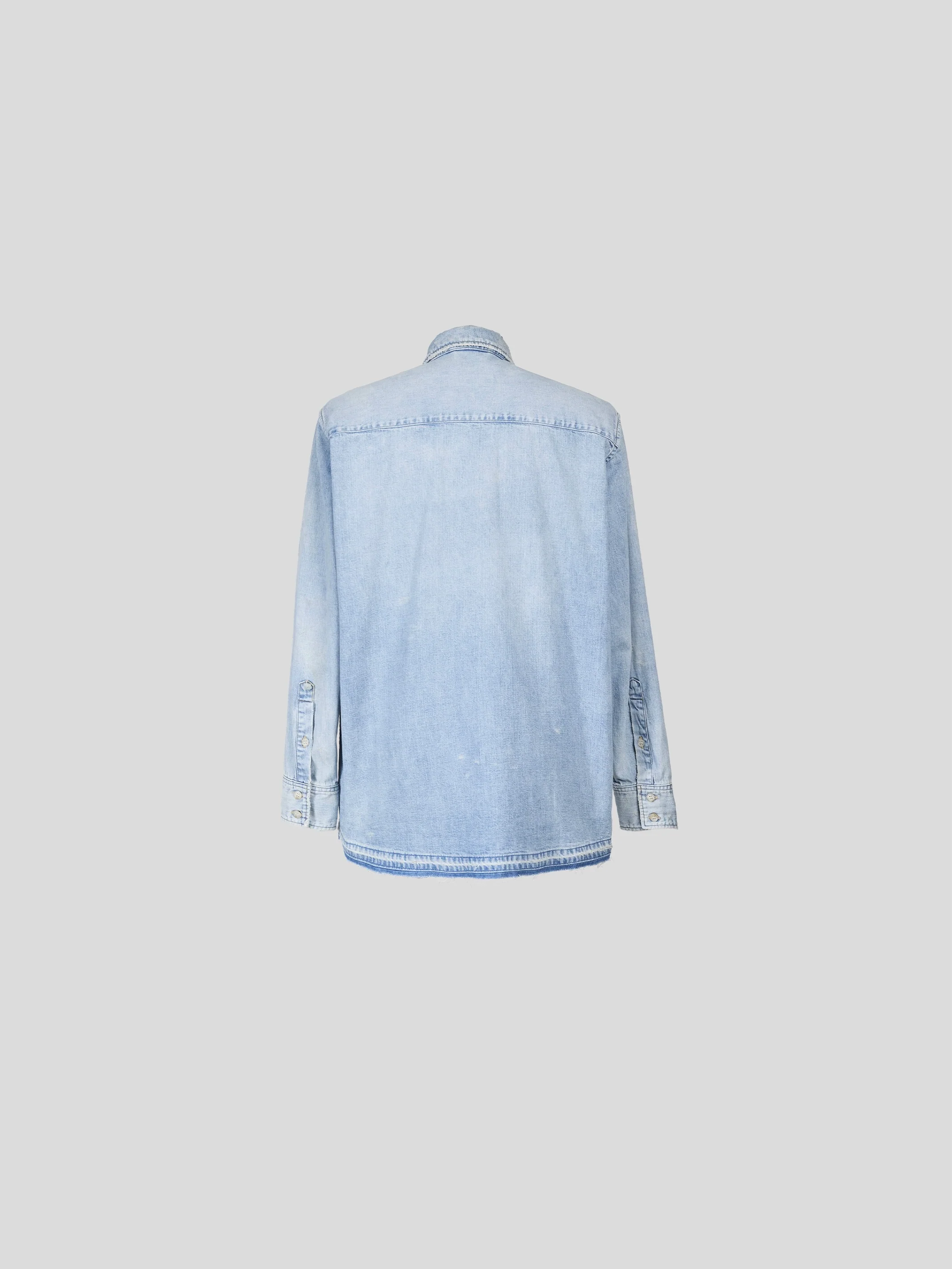WYATT BLUE CHAMBRAY SHIRT IN DENIM - Image 2